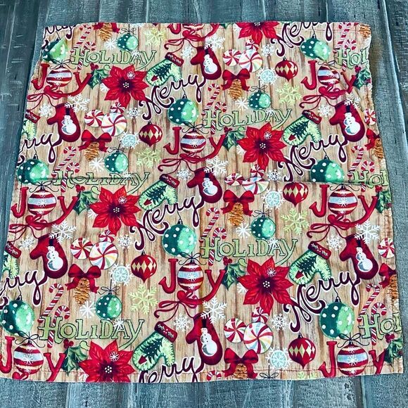Christmas Holiday Handmade Napkin Placemat Textile - Picture 1 of 2